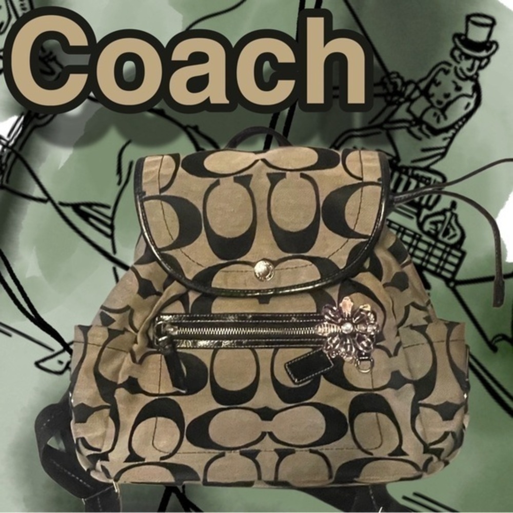 Coach Kyra Daisy Jacquard C 2011 Backpack in GUC & Authenticated